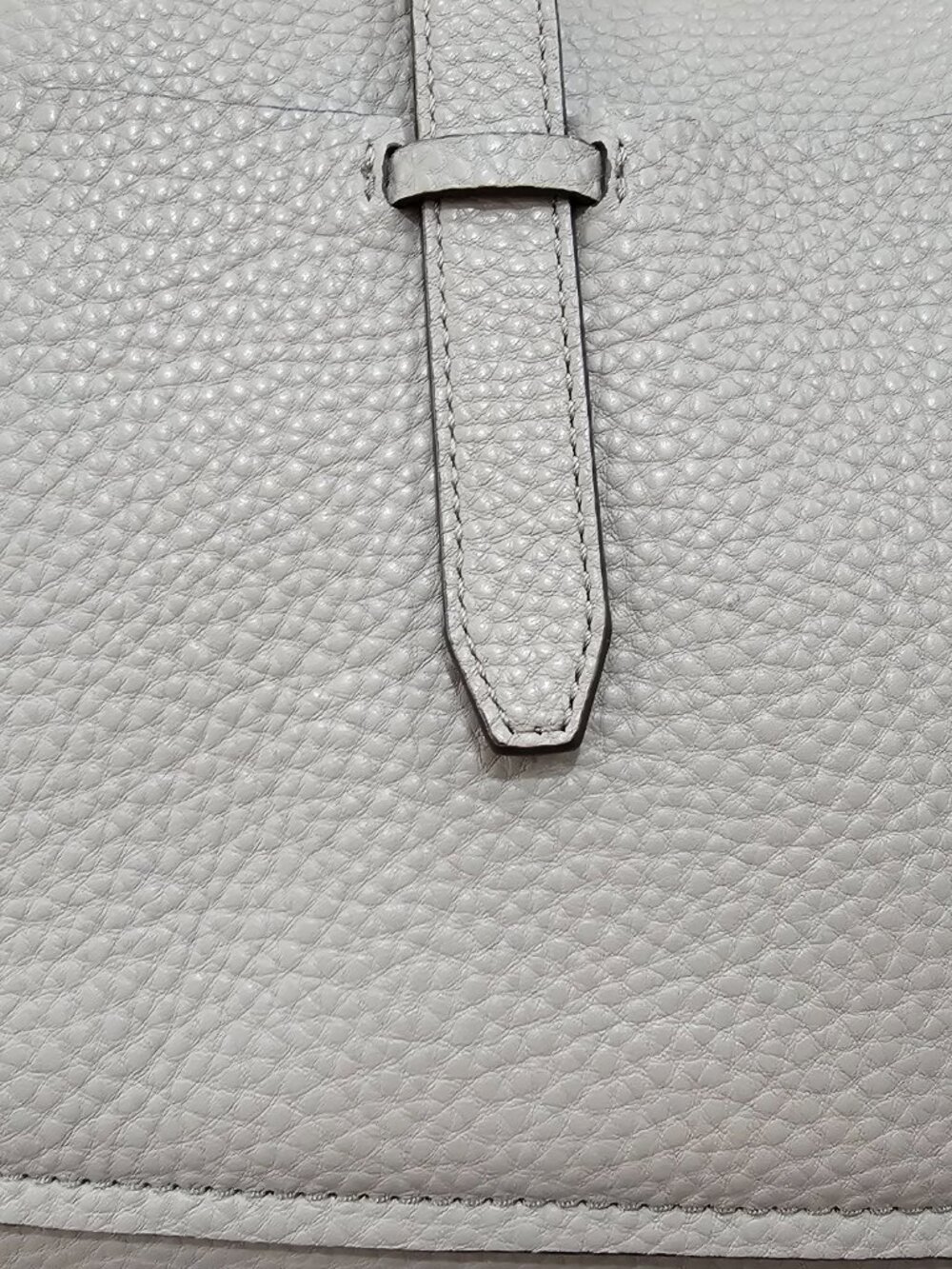 Taupe Gray Pebbled Leather Crossbody Bag w/ Gold Studs by Rebecca Minkoff - Picture 5 of 14